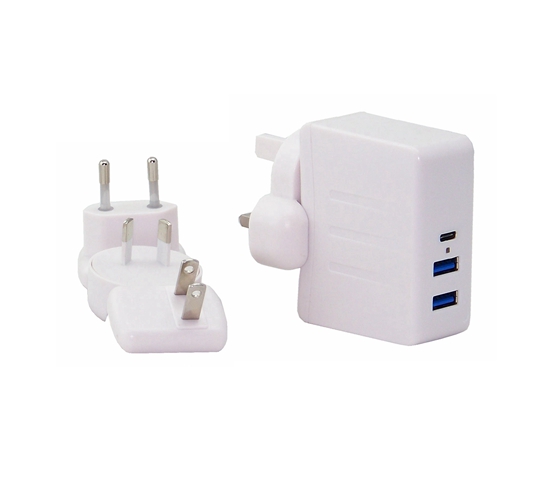 3 port removable plugs USB charger-SPR92825