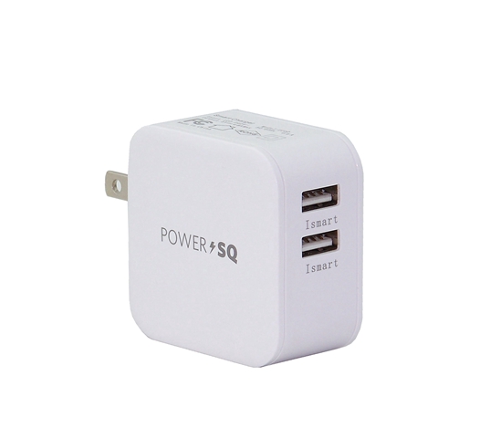 2 USB US foldeable plug charger-2U02