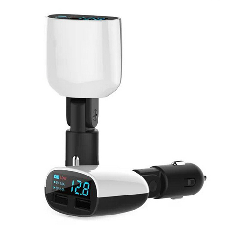 LED display dual USB car charger-BD587